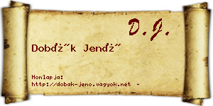 Dobák Jenő névjegykártya
